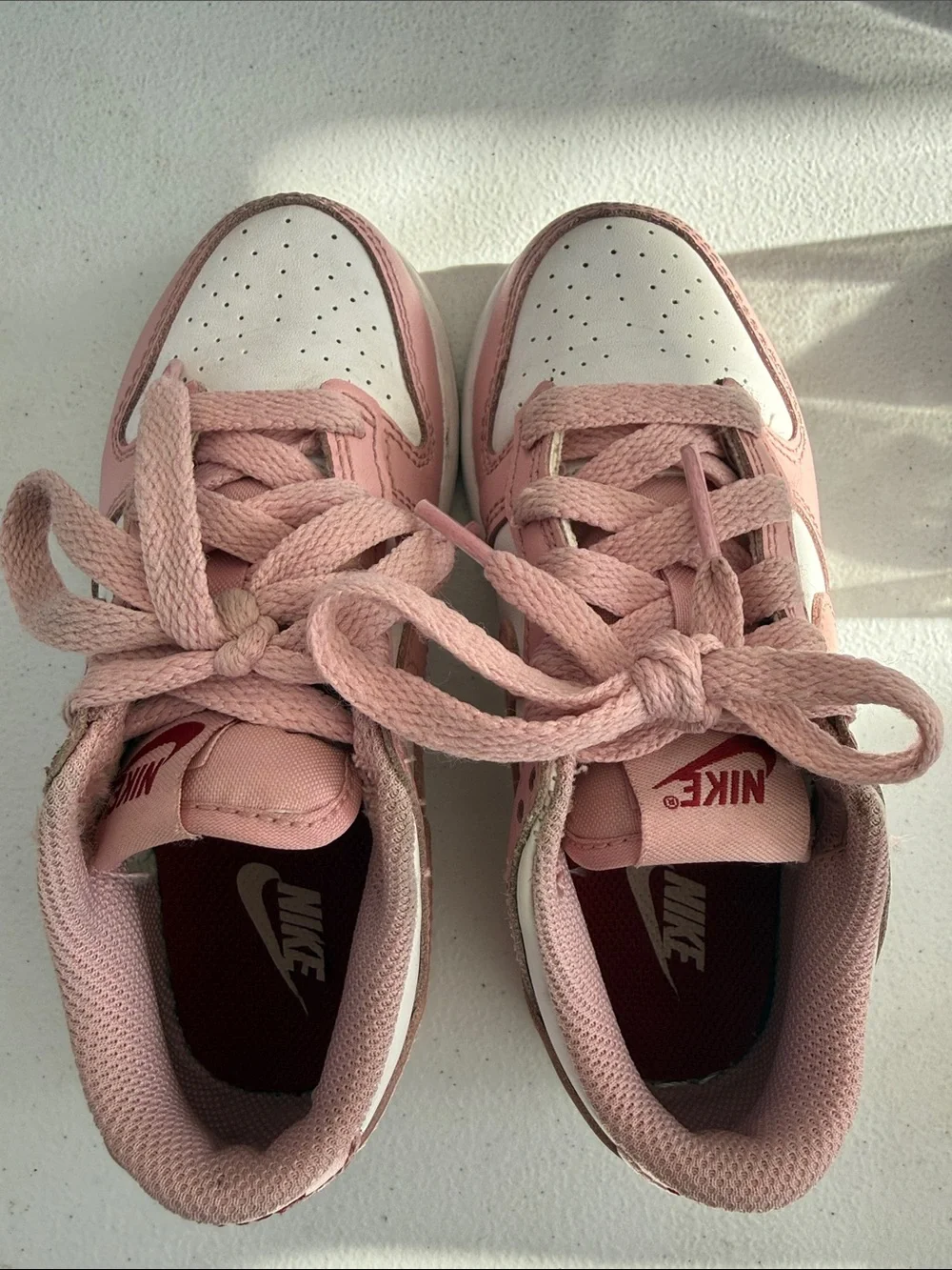 Nike Low-Top Sneakers in Pink and White